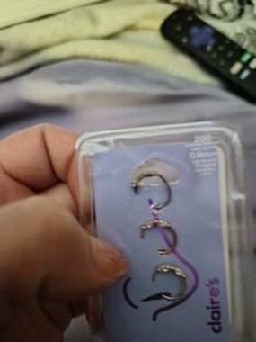 Claire's 3 Pack Of Nose Rings For Sale!